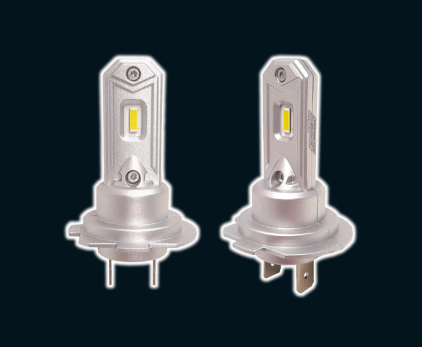 KIT LAMPADE DI CONVERSIONE A LED H7 EASYFIT, 16W 12/24V, CON OMOLOGAZIONE  E9 10R- 6000K (NEW stessa dimensione della alogena) – Optimastyle